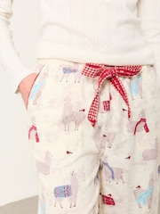 FatFace Wide Leg Christmas Pyjama Bottoms - Imagen 3 de 7