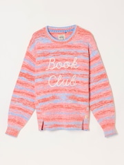 FatFace Pink Book Club Knitted Jumper - Image 1 of 1