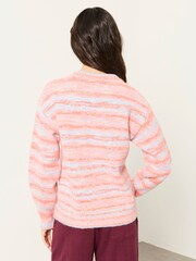 FatFace Pink Book Club Knitted Jumper - Image 2 of 5