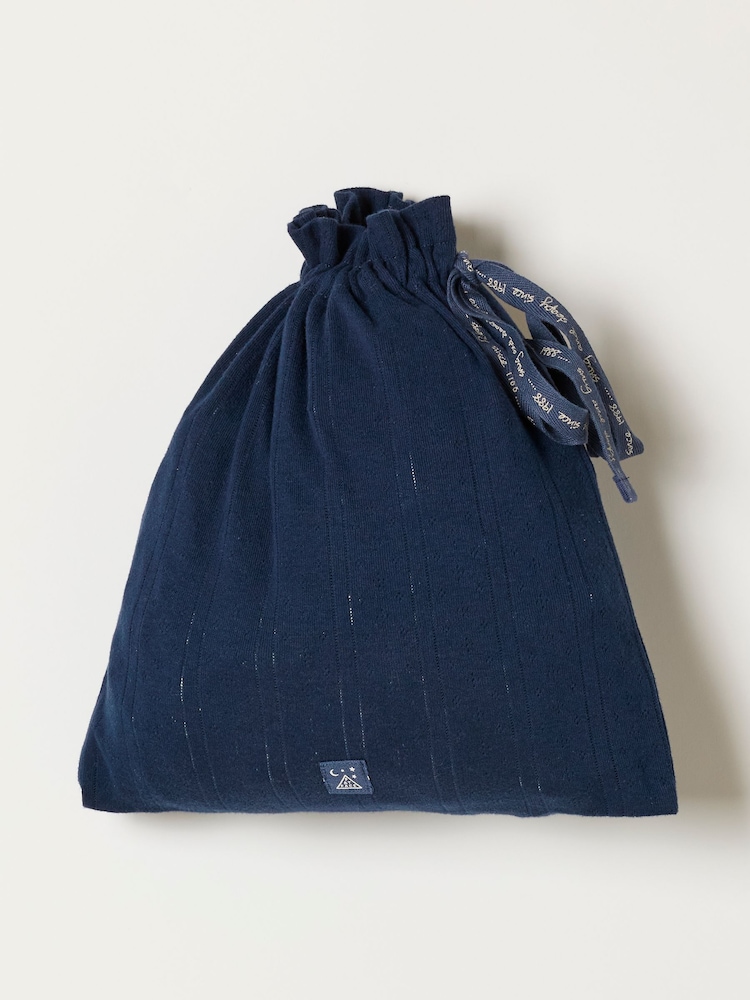 FatFace 2 Piece Navy Blue Pointelle Short Pyjama Set - Image 8 of 8 FatFace 2 Piece Navy Blue Pointelle Short Pyjama Set - Image 8 of 8