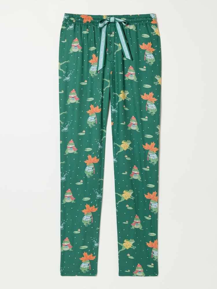 FatFace Ruby Teal Blue Frog Relaxed Fit Pyjama Bottoms - Image 6 of 6 FatFace Ruby Teal Blue Frog Relaxed Fit Pyjama Bottoms - Image 6 of 6