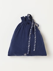 FatFace 2 Piece Navy Blue Pointelle Long Pyjama Set - Image 7 of 7