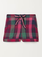FatFace Purple Metallic Check Pyjama Shorts - Image 5 of 5