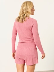 Rose - Haut Henley à mailles FatFace - Image 2 de 6