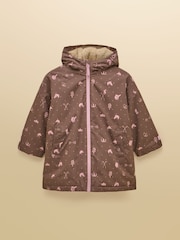 Joules Girls' Coverall Chocolate Brown Waterproof Changing Robe - Image 1 of 5
