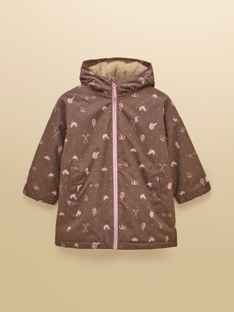 Joules Girls' Coverall Chocolate Brown Waterproof Changing Robe - Image 1 of 5 Joules Girls' Coverall Chocolate Brown Waterproof Changing Robe - Image 1 of 5