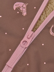 Joules Girls' Coverall Chocolate Brown Waterproof Changing Robe - Image 3 of 5