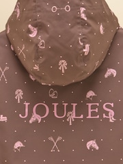 Joules Girls' Coverall Chocolate Brown Waterproof Changing Robe - Image 5 of 5