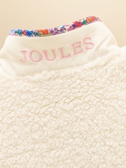 Joules Girls' Tilly Khaki Green Zip Through Fleece - Image 5 of 5