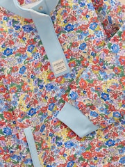 Joules Girls' Burnham Cream Ditsy Funnel Neck Sweatshirt - Image 3 of 6