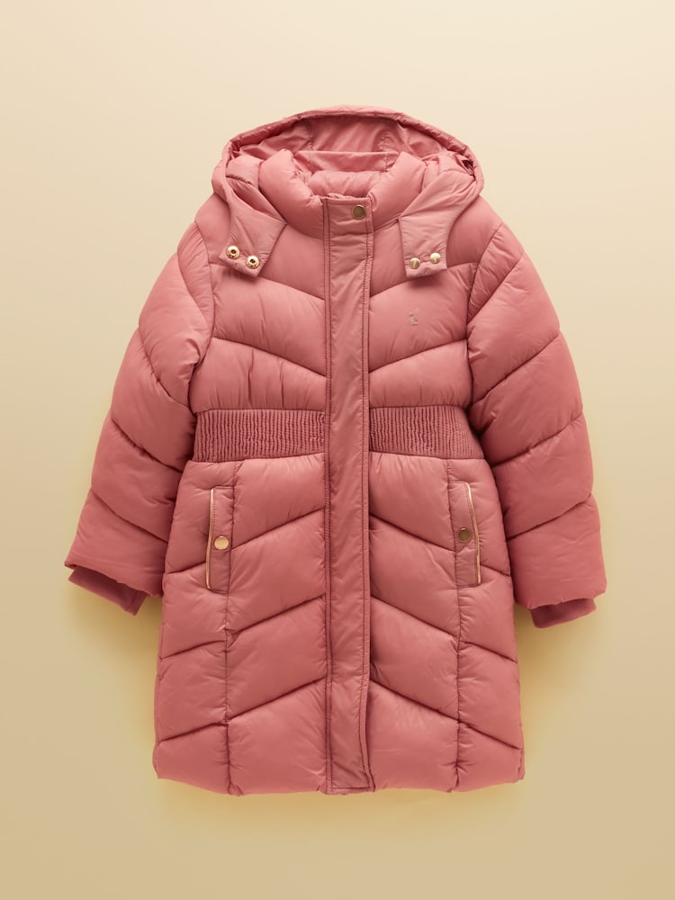 Rosa - Abrigo acolchado impermeable Chloe para niñas de Joules - Imagen 1 de 5