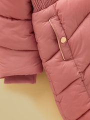Rosa - Abrigo acolchado impermeable Chloe para niñas de Joules - Imagen 4 de 5