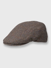 Brook Taverner Green Harris Tweed® Traditional Flat Cap - Image 1 of 4