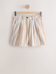 Washed Ecru/Pink Stripe Chino Shorts - Image 1 of 3