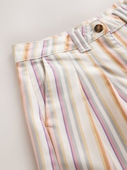 Washed Ecru/Pink Stripe Chino Shorts - Image 2 of 3