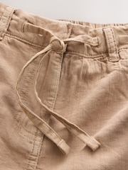 Stone Cotton Linen Utility Shorts - Image 6 of 7