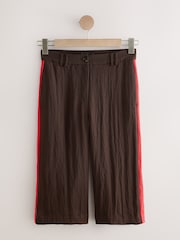 Chocolate Brown Smart Knee Shorts with Side Stripes - Image 6 of 9