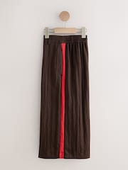 Chocolate Brown Smart Knee Shorts with Side Stripes - Image 7 of 9