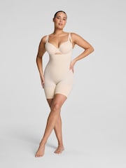 SPANX Cream Sculpt™ Go Figure Open Bust Mid Thigh Bodysuit - Image 1 of 5