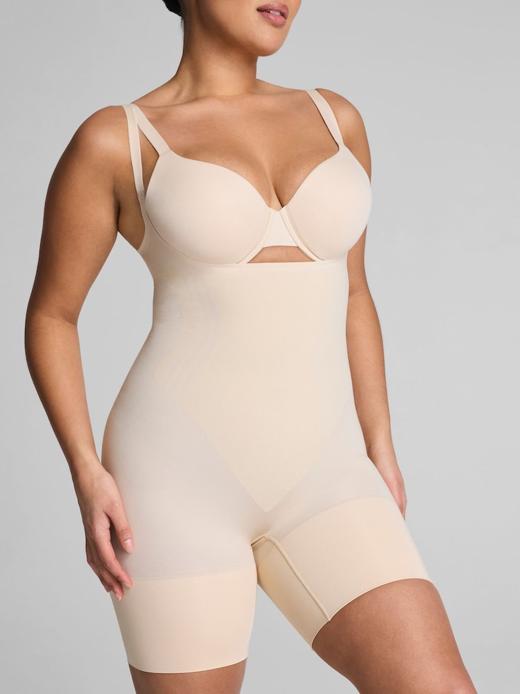 SPANX Cream Sculpt™ Go Figure Open Bust Mid Thigh Bodysuit - Image 2 of 5