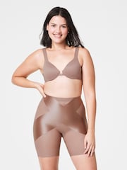 SPANX Nude SpanxShape™ Satin X Mid Thigh Booty Lifting Shorts - Image 3 of 4