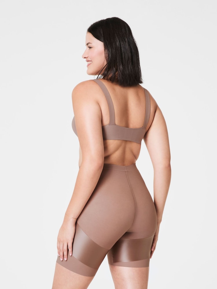 SPANX Nude SpanxShape™ Satin X Mid Thigh Booty Lifting Shorts - Image 4 of 4 SPANX Nude SpanxShape™ Satin X Mid Thigh Booty Lifting Shorts - Image 4 of 4