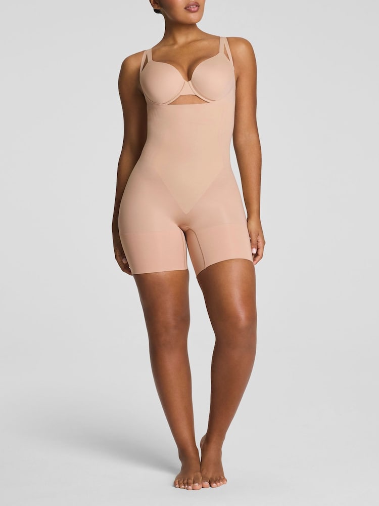 SPANX Nude Sculpt™ Go Figure Open Bust Mid Thigh Bodysuit - Image 1 of 6