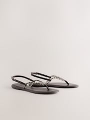 Chocolate Brown Forever Comfort® Plaited Strap Flat Sandals - Image 2 of 9