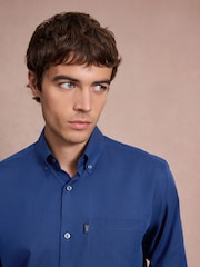 Red Regular Fit Button Down Easy Iron Oxford Shirt - Image 4 of 7