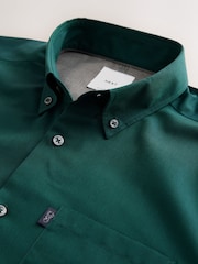 Green Regular Fit Button Down Easy Iron Oxford Shirt - Image 8 of 8