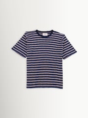 Folk Blue Multistripe T-Shirt - Image 1 of 3