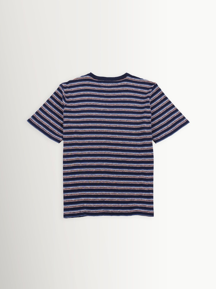 Folk Blue Multistripe T-Shirt - Image 2 of 3