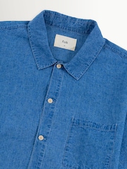 Folk Blue Gabe Indigo Linen Shirt - Image 8 of 8