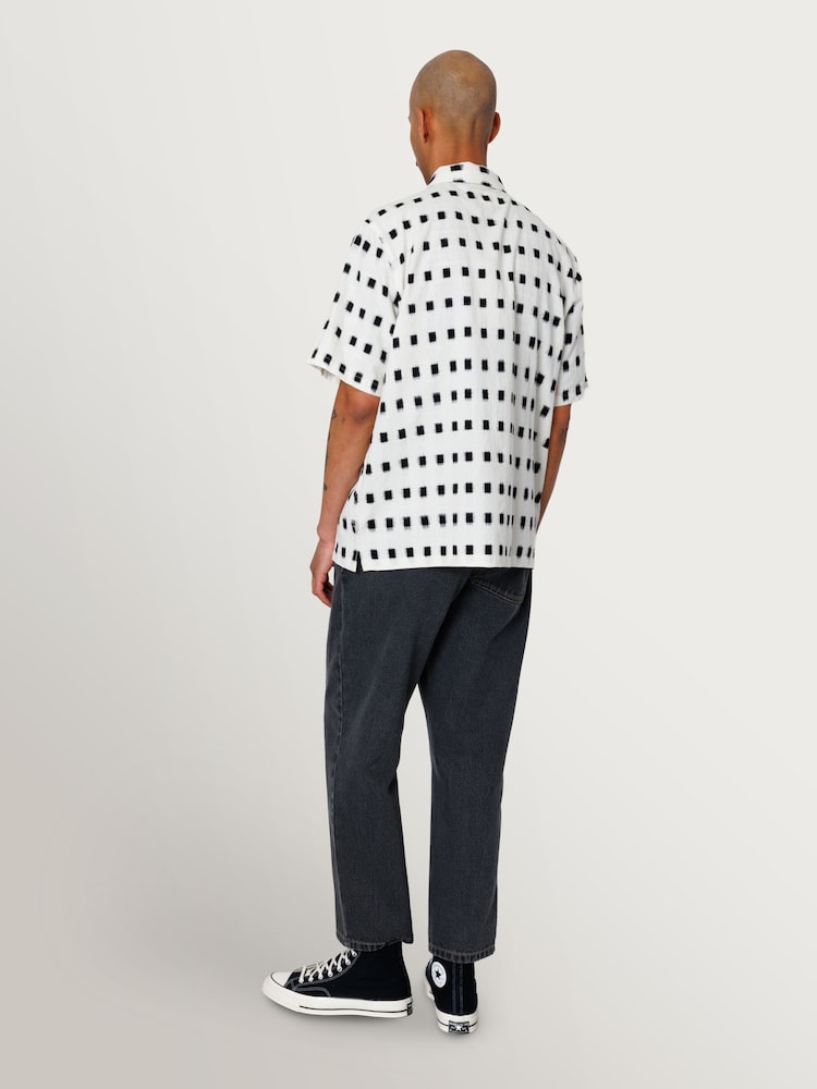 Folk White Gabe Window Ikat Short Sleeve Shirt - Image 2 of 10