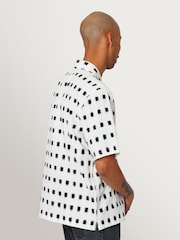 Folk White Gabe Window Ikat Short Sleeve Shirt - Image 5 of 10