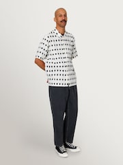 Folk White Gabe Window Ikat Short Sleeve Shirt - Image 7 of 10