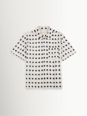 Folk White Gabe Window Ikat Short Sleeve Shirt - Image 8 of 10