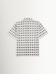Folk White Gabe Window Ikat Short Sleeve Shirt - Image 9 of 10