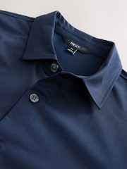 Navy Jersey Muscle Fit Long Sleeve Shirt - Image 3 of 3