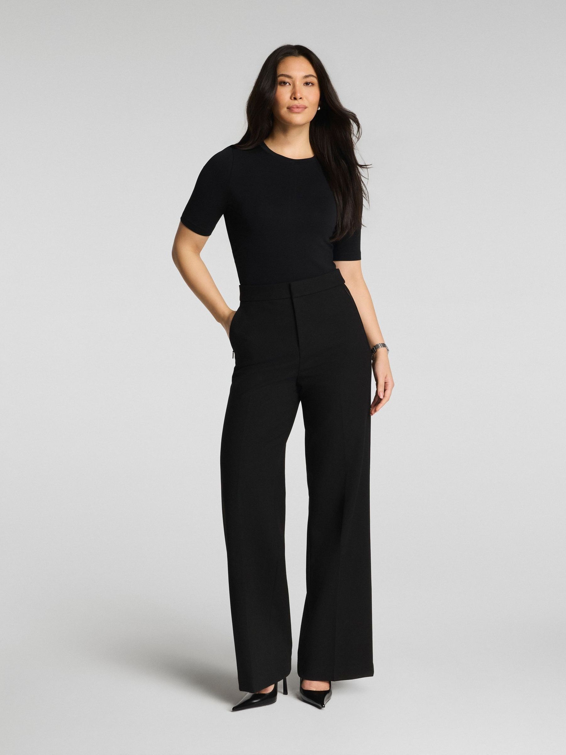 23ss 新品 Tamme CWU-1/P WIDE SLACKS BLACK Buy SPANX Black Wide Fit Supersmooth™ WellSuited Tummy Control