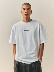 Nothing Ordinary Ecru Master Font Relaxed Fit Graphic Heavyweight T-Shirt - Image 4 of 6