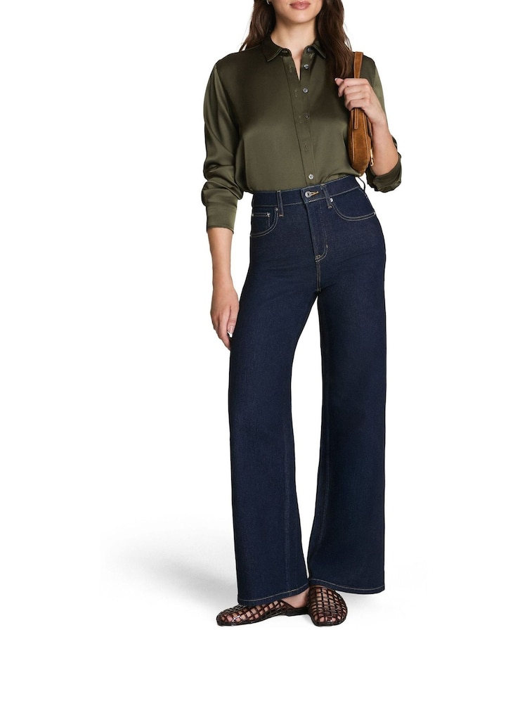 SPANX Blue Petite shape™ Authentic 360 Wide Leg Jeans - Image 4 of 4