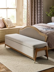 Tweedy Plain Light Natural Lloyd Storage Ottoman Bench - Image 1 of 7