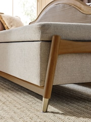 Tweedy Plain Light Natural Lloyd Storage Ottoman Bench - Image 3 of 7