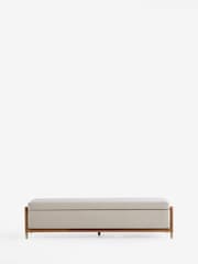 Tweedy Plain Light Natural Lloyd Storage Ottoman Bench - Image 4 of 7