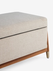 Tweedy Plain Light Natural Lloyd Storage Ottoman Bench - Image 6 of 7