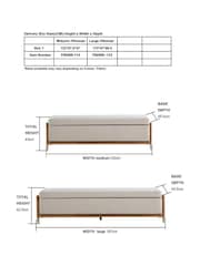 Tweedy Plain Light Natural Lloyd Storage Ottoman Bench - Image 9 of 9