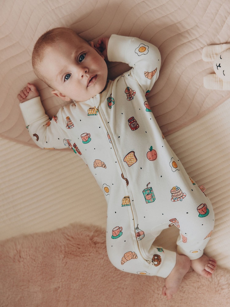 Bright Brunch Two Way Zip Baby Sleepsuits 3 Pack (0mths-3yrs) - Image 2 of 16 Bright Brunch Two Way Zip Baby Sleepsuits 3 Pack (0mths-3yrs) - Image 2 of 16