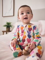 Bright Rainbow Two Way Zip Sleepsuits 3 Pack (0mths-2yrs) - Image 2 of 14