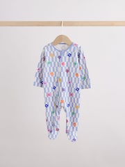 Bright Rainbow Two Way Zip Sleepsuits 3 Pack (0mths-2yrs) - Image 3 of 14